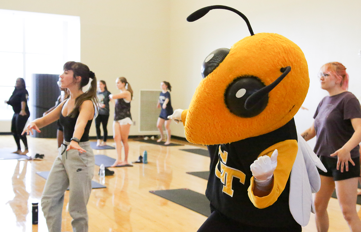 Buzz at a CRC fitness class.