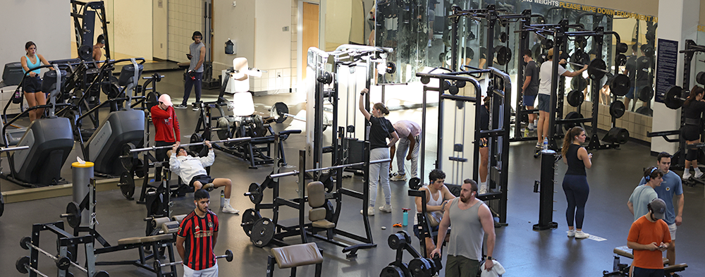 Members working out at the CRC fitness floor.